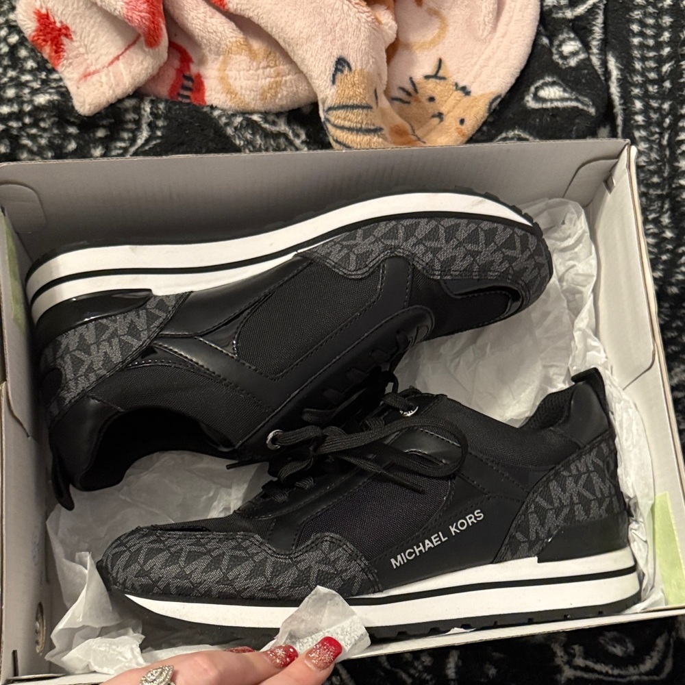 Michael Kors black Wilma tennis shoes